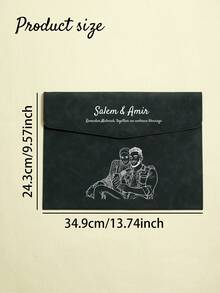 LICVIC 定制姓名文件夹 - 磁扣，个性化皮革文件夹，定制照片文件袋，可定制照片文件夹，适用于学校，防水大容量，情人节礼物，生日礼物，返校用品，考试，家庭，上班族，客户，工作/办公室/学校 - 風格A - 查看 6