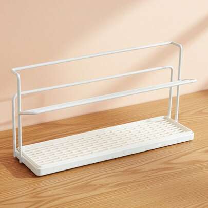 2-Tier Cup Storage Holder & Bottle Drying Rack – Space-Saving Mug Organizer With Removable Drip Tray For Kitchen, Office, Or Bar Use