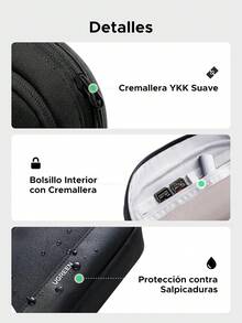 Bolsa Organizadora para Discos Duros, Estuche para Cables y Cargadores Portátil con Cremallera YYK, Impermeable, Múltiples Capas para Tarjetas de Juego\/Cargadores\/Viaje, Ligera y Compacta, S - Talla S - Ver 5