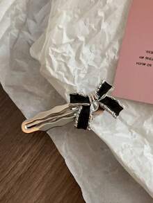 3pcs Elegant Bow Hair Clip For Women - Forehead & Side Bangs Alligator Hair Clip, Decorative Hair Barrettes And Accessories, Claw Clips, Hair Slide