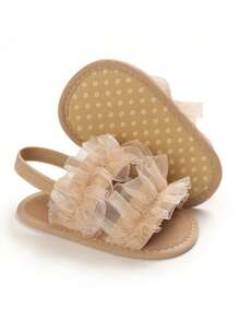 Soft Lace Breathable Infant Girl Prewalker Shoes, 0-12 Months, Summer