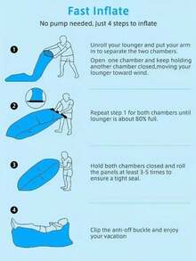 Outdoor Inflatable Slouchy Sofa Bag, Portable Inflatable Sofa Lounger - Self-Inflating Slouchy Sofa/Air Bed Without Air Pump. Inflatable Sofa Lounger - Camping And Beach Supplies, Quick Inflation Portable Inflatable Sofa, Waterproof And Leak-Proof. - Multicolor - View 11