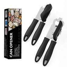 Abrelatas de acero inoxidable de grado alimenticio/cuchillo para latas 3 en 1/abrelatas portátil para exteriores, utensilios de cocina - No. 12 - Embalaje en caja de color - Ver 3