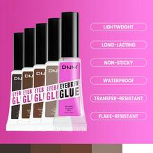 Professional Makeup Brow Glue, Extreme Hold Eyebrow Gel Waterproof Styling Cream Long Lasting Fixing Brow Make Up Natural Wild Brow Pomade Setting Gel With Brush - Nhiều màu - Xem 3
