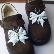 زوج من مشابك الشعر بشكل فراشة ذات طبقتين من الدانتيل والراين والخرز للزينة والاكسسوارات، هدية عيد الميلاد وعيد الشكر - متعدد الألوان - مشاهدة 5