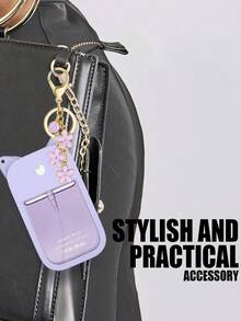 Bộ 2 chai/1 chai dung dịch sát khuẩn tay Touchland 30ml (1oz), có vỏ bảo vệ, dễ dàng mang theo khi đi du lịch, có thể dễ dàng treo vào túi xách, chìa khóa hoặc ba lô, chống mài mòn, chống bám bẩn, vừa khít, có thể giặt và tái sử dụng. - Màu tím - Xem 3