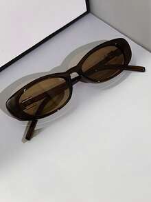 女士高端复古太阳镜 - 猫眼小框棕色塑料时尚眼镜，带装饰性镜腿，防晒，非常适合摆造型、休闲佩戴和日常时尚穿搭。 - 彩色 - 查看 2