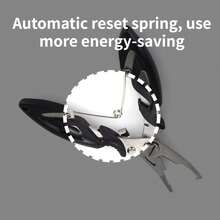 Yosoo - Alicates multifuncionales de Pesca para Pesca con Anzuelo, Tijeras de Acero Inoxidable, Accesorios de Pesca de Carpa, Alicates de Pesca, Herramientas de Pesca, Color Negro - Blanco - Ver 7