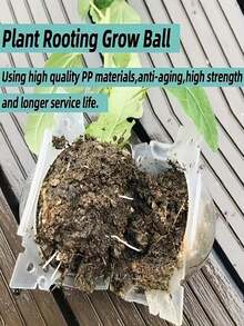 6个/12个/18个装，可重复使用的植物生根装置，高压压条盒，植物生根生长箱，高压繁殖球嫁接装置，植物生根控制器，花园植物生根盒，（黑/白），2英寸 - 彩色 - 查看 3