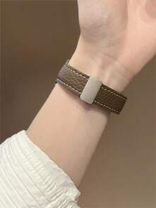 Chic Apple-Inspired Magnetic Leather Watch Band With Freely Adjustable Sizing | Sleek Design, Compatible With Apple Watch Ultra/SE/Series 11/10/9/8/7/6/5/4/3/2/1 | Fits 38mm 40mm 41mm 42mm 44mm 45mm 46mm 49mm - 38/40/41mm (s10) 42mm - View 10