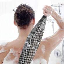 Shower Exfoliating Back Scrubber Bath Wipe Cleaning Japanese Towel - Black - View 8