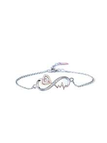 1 buah Gelang Desain Detak Jantung Minimalis Elegan, Hadiah Ulang Tahun/Hari Valentine (Tanpa Kemasan) - Satu ukuran cocok untuk semua 26 - View 5