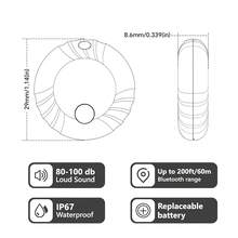 1个智能GPS追踪器，全球定位器，兼容苹果“查找我的App”（仅限iOS系统，不适用于安卓系统），无线智能标签定位器设备，精准定位，防止钥匙、包包、钱包、行李箱丢失 - 彩色 - 查看 3