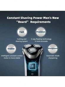 Philips Electric Shaver S3108, Constant Current Shaver Trimmer, Full Body Washable, 5D Floating Heads, Smart Sensing, Men's Beard Shaver - Black - View 6