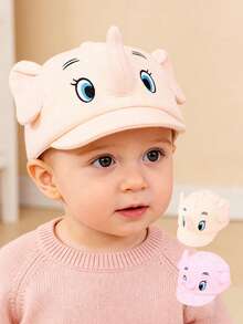 1顶可爱卡通小象婴儿帽 - 春秋季棒球帽，带刺绣耳朵，时尚户外遮阳帽（适合儿童日常佩戴） - 1PC - 查看 1