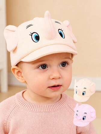 1Pc Cute Elephant Cartoon Toddler Hat - Spring Autumn Baseball Cap With Embroidered Ears, Stylish Outdoor Sun Hat For Kids (Versatile Daily Wear)