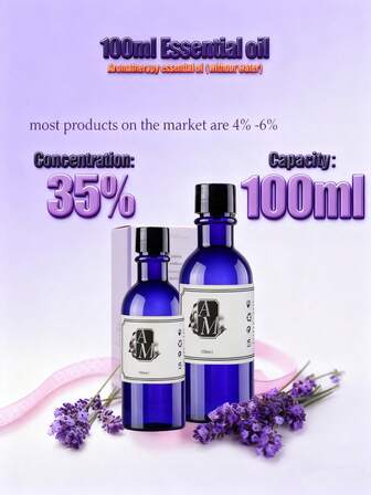 100ml Aceite Esencial Aromático Oleoso: Multiusos para Difusor de Varillas, Máquina de Aromaterapia, Spray y Aromaterapia para Coche | Aroma a Lavanda/Vainilla Duradero para Hogar/Oficina/Coche | Ideal para Humidificador, Elaboración de Velas, Masaje y Cuidado de la Piel