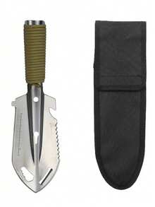 PACOONE Stainless Steel Multi-Function Camping Shovel, Outdoor Hiking Digging Stainless Steel Picnic Trowel - Multicolor - View 7