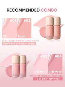 JUDYDOLL 液体腮红精华，杏花液体腮红高光，仙人掌果凝胶润色膏，全新爆款保湿润色膏，裸色日常妆容 - #04 Rosewood - 查看 8