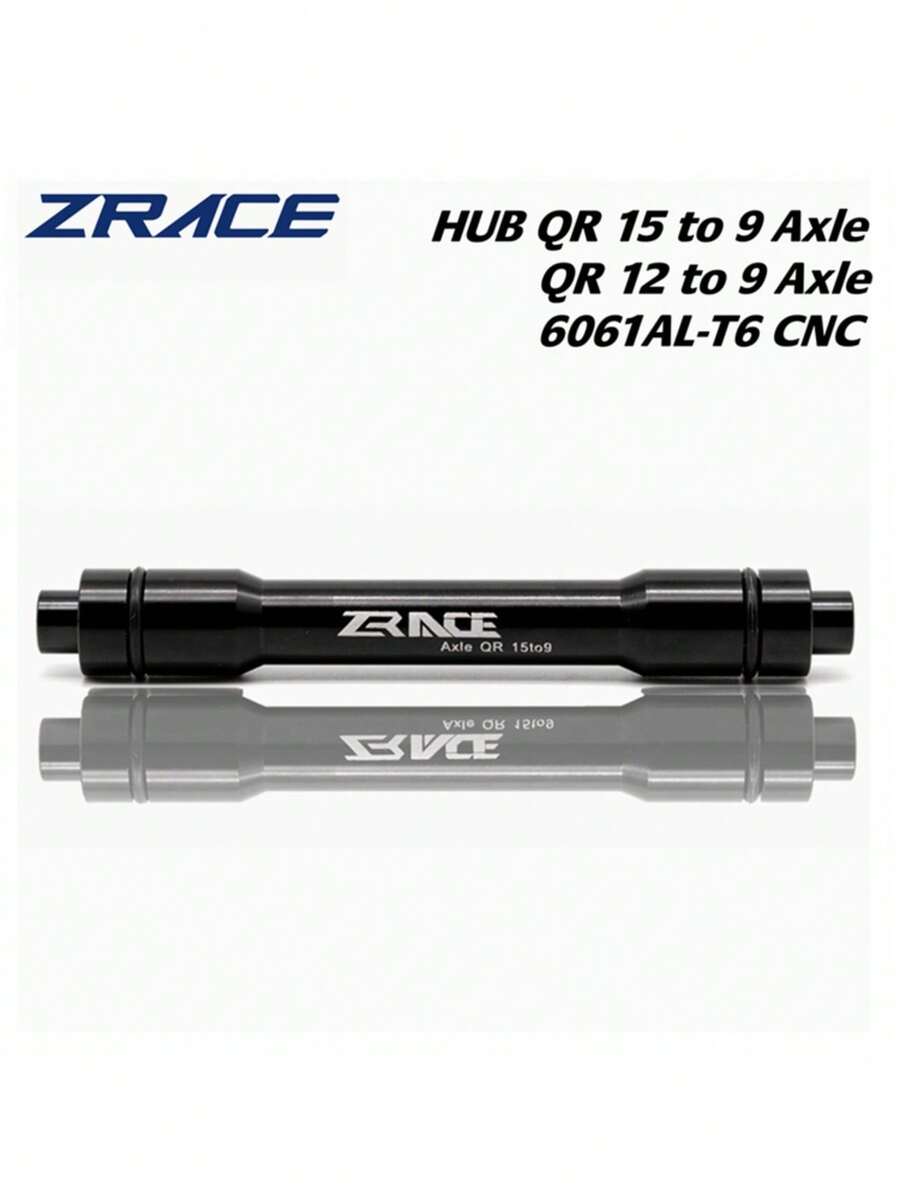 ZRACE 1 Pc Outdoor Sports Bicycle Hub, 12mm HUB Convert To 9mm Axle Adapter / QR 15mm HUB Convert To 9mm Axle Adapter For MTB And ROAD Front HUB QR 15 To 9 Axle - Black - View 1