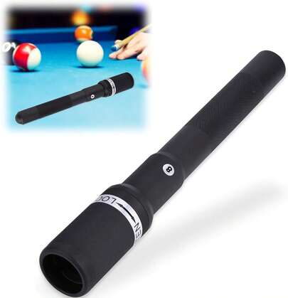 Extensión Telescópica de Extensión Extrema para Taco de Billar de Aleación de Aluminio de 12 snooker cue extension 6 Pus snooker cue extension Color Negro Taqueras