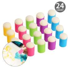 24 st svampklister för hantverk - Perfekt för att applicera bläck, krita, färg och mer - Applikator för schablonering, svampning och att skapa detaljerade effekter