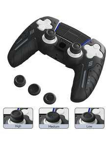 2个蜘蛛网图案摇杆帽，兼容Switch Pro/PlayStation 5/4游戏手柄，硅胶材质，按键保护套，游戏主机手柄配件，P4/P5手柄高性能拇指握把帽，送给游戏玩家的最佳礼物，2026年新年圣诞礼物 - 彩色 - 查看 3