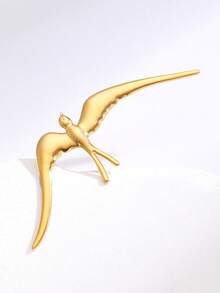 1pc Stainless Steel Brooch, Elegant Casual Geese Design, Versatile High-End Gift For Friends, Suitable For Women's Daily, Party, And Banquet Wear - Multicolor - View 11