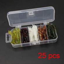 10/25 piezas Juego de señuelos de pesca suaves, incluye señuelos realistas de cangrejo de río/camarón - Señuelos de camarón flexibles para agua dulce y salada, cebos con anzuelos sin enganches similares a la vida real adecuados para pez serpiente, carpa, lubina, bagre - Todo el año - Imitación fácil - Multicolor - Ver 12