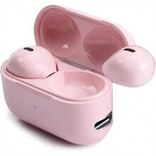 Mini auricular Bluetooth inalámbrico, auriculares Bluetooth individuales con funda de carga 6 horas de reproducción, auriculares manos libres con micrófono para teléfonos inteligentes iOS Android llamadas de voz PC (individual-beige) - Rosa - Ver 6