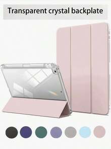 Compatible With IPad A16 Case 11th Generation 11 Inch 2025, IPad 10th Generation Case 10.9 Inch 2022, Clear Slim Protective Cover With Apple Pencil Holder & Charging Adapter Black