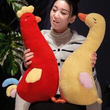 1 st söt glad kyckling anka gås tyg plysch kudde, vardagsrumssoffa liten djurkudde, sovrum sängkudde för flickor och pojkar - Multifärgad - Visa 8