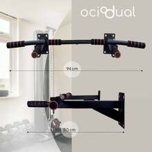 OcioDual 24/48 Hour Delivery. Pull-Up Bar, Home Gym, Wall Mounted Pull-Up Bar, Screw Anchor, Home Exercise, Home TRX Calisthenics, Home Gym, Wall Mounted Pull-Up Bar - Màu xám đen - Xem 5