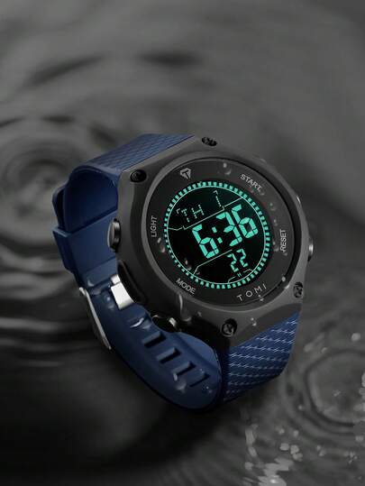 TOMI 1 pieza Reloj deportivo electrónico minimalista y lujoso inspirado en la tecnología, de material TPU, en caja, adecuado para la vida diaria, regalo para Navidad y fin de año, para estudiantes y jóvenes