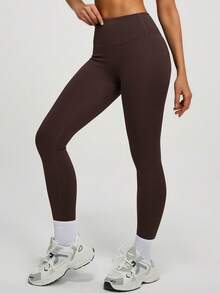 Soyun Quần legging định hình liền thân dành cho nữ, không có đường may gây khó chịu và có túi sau, phù hợp cho các hoạt động thể thao, yoga, tập gym, v.v., mùa xuân. - Cà phê nâu - Xem 9