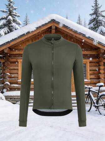 HISERWA Men's Professional Cycling Jersey Men's Winter Fleece Mountain Bike Cycling Jersey Long-Sleeve Set Cycling Jersey Outdoor Cycling Bicycle Uniform