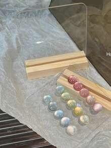 1个亚克力美甲沙龙展示架，美甲桌卡展示架，美甲工具 - 白色 - 查看 2