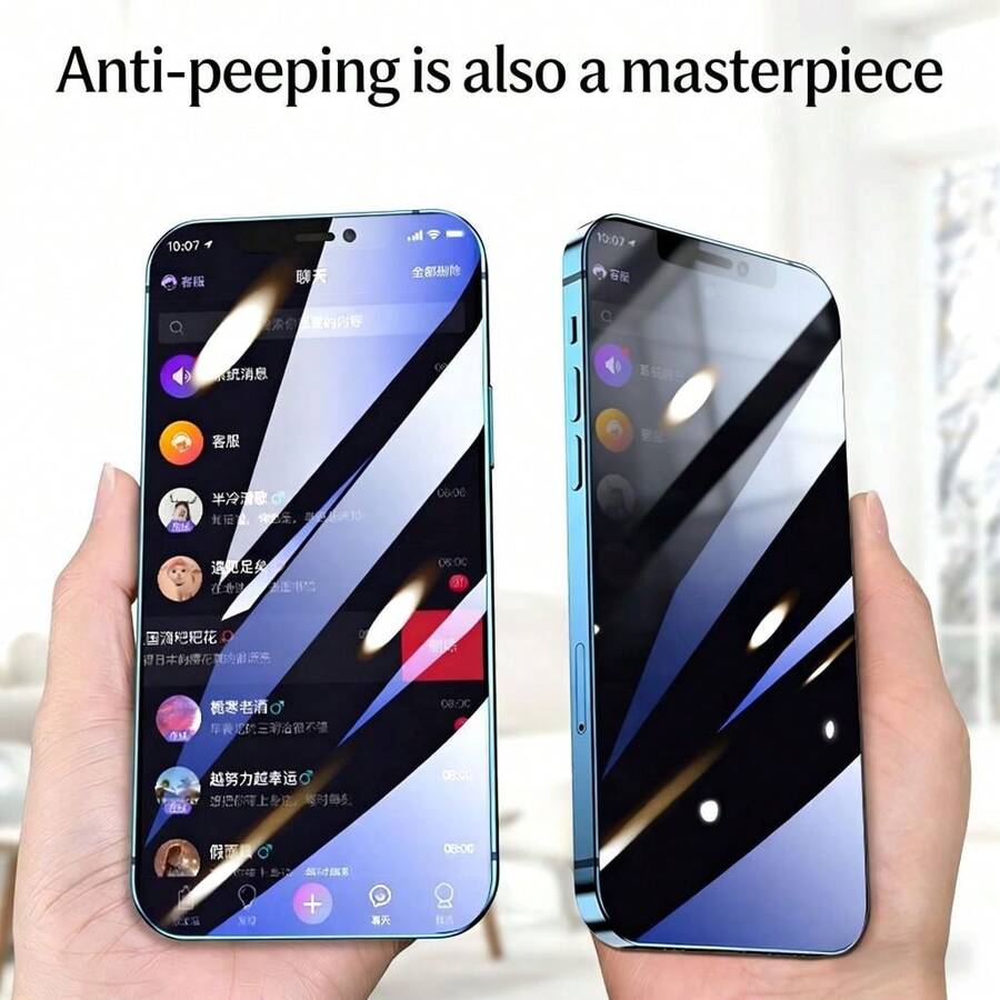 Apple Screen Protector: Clear & Privacy Options | High-Aluminum Shatterproof, Scratch-Resistant, Waterproof & Anti-Fingerprint Coating, Privacy Shield - Grey - View 1