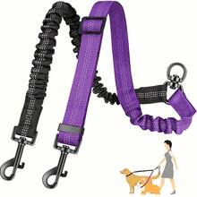 BVEOYPET Double Dog Elastic Traction Rope, 2-In-1 Upgraded Double Dog Traction Rope Connector, Integrating Adjustable Straps And Shock-Absorbing Rubber Bands, Is A Dual Training Split Accessory Suitable For Medium And Large-Sized Dogs. It Is Suitable For Daily Use When Walking Two Dogs. - Multicolor - View 10