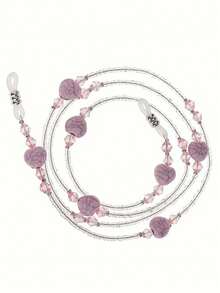 1pc Pearl Beaded Fashion Glasses Chain Necklace Strap Holder - Multicolor - View 4