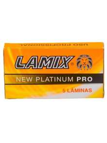 Lâmina de Barbear Profissional New Platinum Lamix 50 Unidades – Corte Preciso e Durável - Cinza - Visão 3