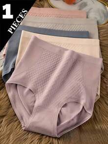 5条装高腰无痕塑形内裤，柔软舒适，透气纯色，隐形不透，适合日常及正式场合，柔软隐形设计，裸色、粉色、紫色可选，适合体重80-140磅（约36-63.5公斤）的人士。 - 彩色 - 查看 7