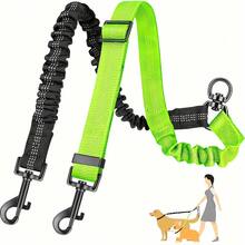 BVEOYPET Double Dog Elastic Traction Rope, 2-In-1 Upgraded Double Dog Traction Rope Connector, Integrating Adjustable Straps And Shock-Absorbing Rubber Bands, Is A Dual Training Split Accessory Suitable For Medium And Large-Sized Dogs. It Is Suitable For Daily Use When Walking Two Dogs. - Multicolor - View 7
