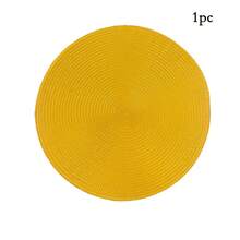 1pc/4pcs/6pcs 38cm Color Dining Mat, Round Woven Dining Mat, Light Colored Dining Table Mat, Round Dining Table Mat, Sage Green Dining Table Mat, Suitable For Circular Dining Tables, Kitchens, Birthday Parties, Wedding Parties, Holiday Themed Parties - Multicolor - View 30