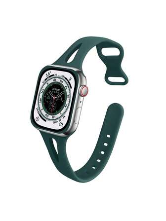 1 pieza Banda de reloj de silicona de unicolor con diseño de gota de lluvia de St.Siabe, compatible con Apple Watch de 38mm, 40mm, 41mm, 45mm, 44mm, 42mm, 49mm, suave, cómoda y transpirable, correa de repuesto para Watch Ultra Series SE/8/7/6/5/4/3/2/1