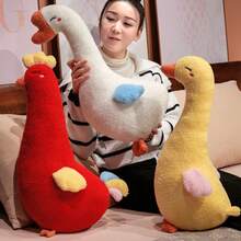 1 st söt glad kyckling anka gås tyg plysch kudde, vardagsrumssoffa liten djurkudde, sovrum sängkudde för flickor och pojkar - Multifärgad - Visa 5