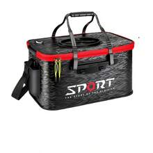 1pc Foldable EVA Fishing Bucket, Live Fish Bucket, New Fishing Bucket, Folding Fishing Box, Thick Multi-Function Fishing Box