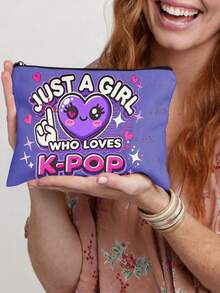 Esta bolsa de cosméticos con estilo K-Pop presenta patrones coloridos de K-Pop, es ligera y plegable con cremallera, lo que la convierte en una bolsa de aseo ideal para viajes. Es muy adecuada para mujeres y también es un gran regalo para fans de K-Pop, amigos y familiares (apropiada para ocasiones como Navidad, cumpleaños, graduaciones y aniversarios). Bolsa de maquillaje, bolsa de aseo, bolsa de viaje, artículos esenciales para vacaciones y cruceros, para hombres y mujeres