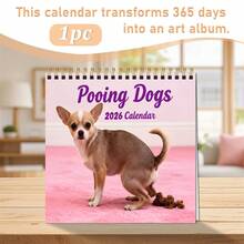 GDTME 2026 New Calendar With Monthly Planner, Weekly Planner, Cute Dog & Cat Patterns, Stationery, Office Supplies, Back To School Gift, New Year Gift, Christmas Gift - Black Dog Calendar - View 17