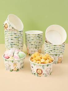 10 حبات أطباق ورقية بنمط الحيوانات الأدغالية، أطباق الفشار، أطباق حفلة استقبال المولود، أطباق الآيس كريم، لوازم حفلة استقبال المولود، أطباق الحلوى، أواني طعام يمكن التخلص منها، أطباق المقبلات، هدايا حفلات الأولاد أو البنات، أوعية الطعام القابلة للتخلص منها، أطباق خبز البسكويت، لوازم حفلة الكشف عن نوع الجنين، لوازم حفلة عيد الميلاد الأول، لوازم حفلات المناسبات، ديكور المطبخ